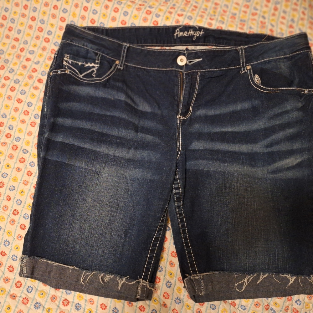 Amethyst Jeans Women's Dark Blue Denim Shorts